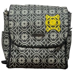 Petunia Pickle Bottom Diaper‎ Bag Backpack Gray Black Pattern READ